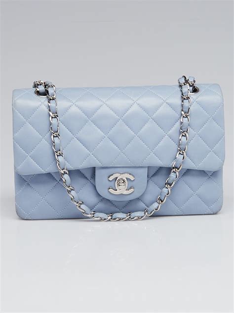 light blue chanel bag|chanel blue quilted handbag.